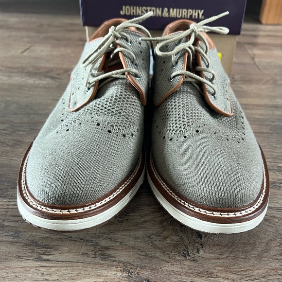 Johnston & Murphy Men’s UPTON TAUPE HEATHERED KNIT Size 10M - Picture 10 of 11